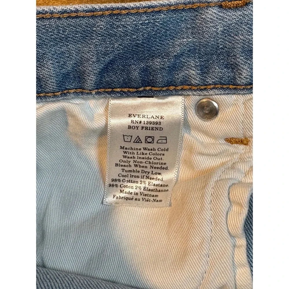 Everlane Boyfriend Jeans Womens 29 Regular Blue Denim‎ High Rise Slim Leg Casual